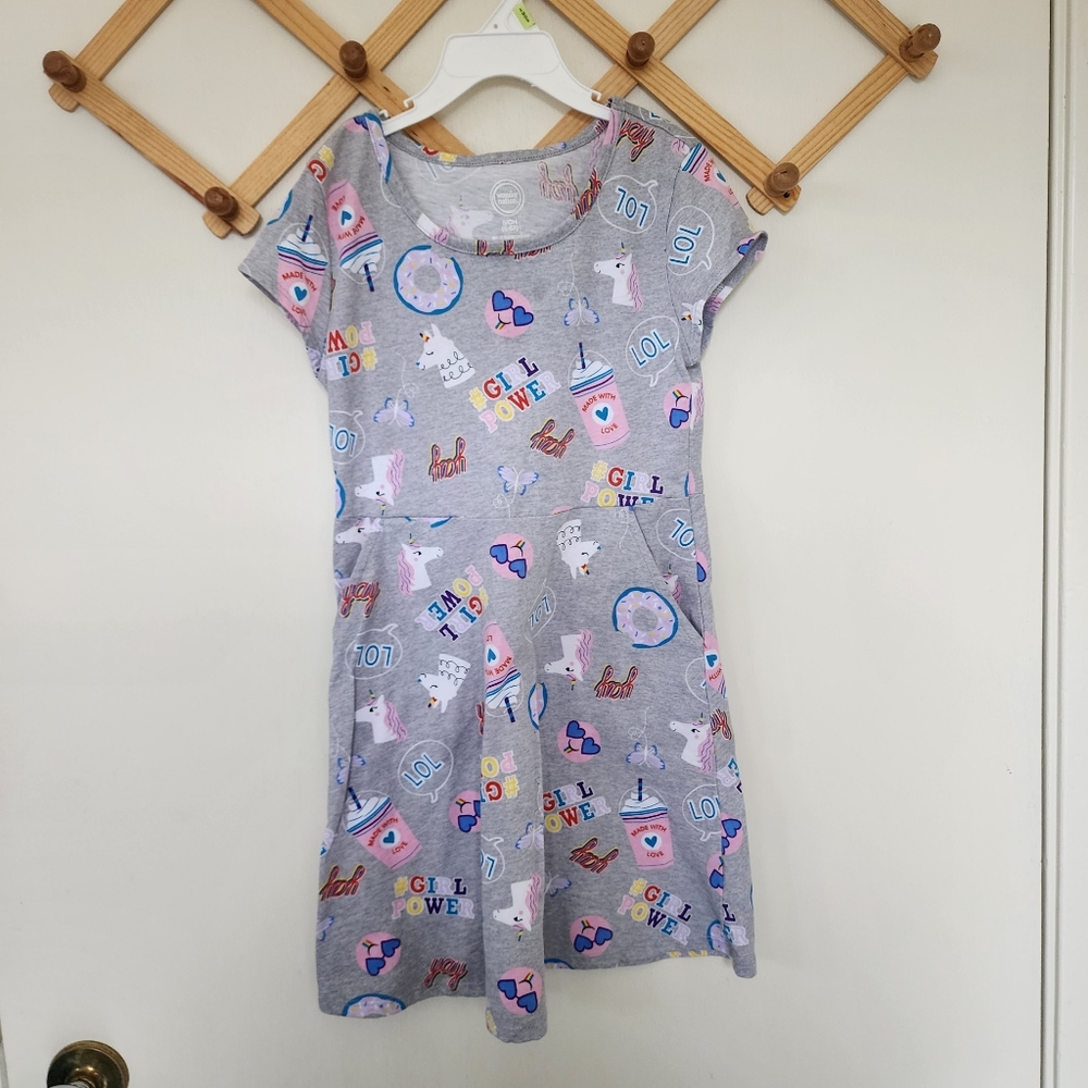 Wonder Nation6-6x #girlpower unicorn dress Used good condition